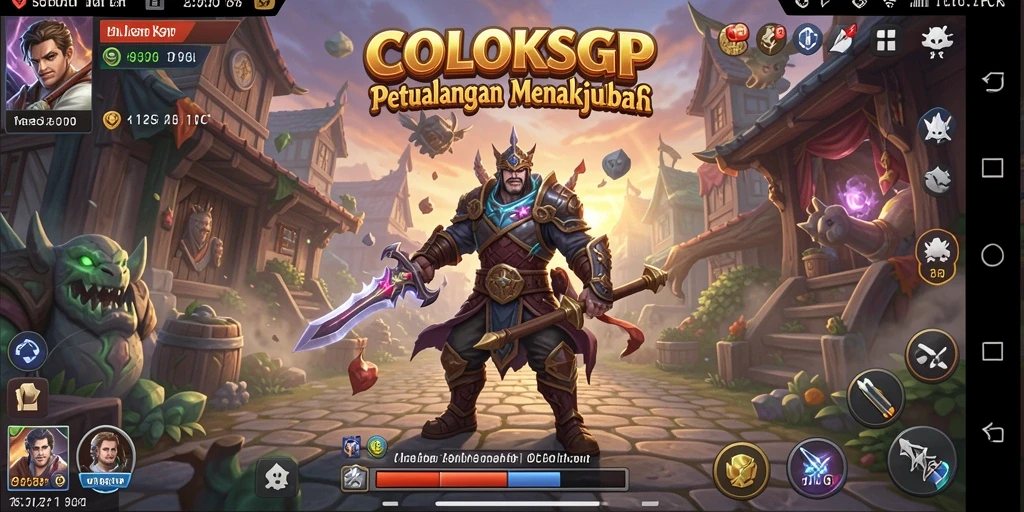 Screenshot utama COLOKSGP menampilkan aksi pertarungan yang seru dalam dunia RPG.