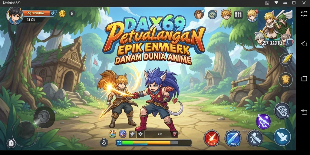 Tampilan gameplay DAX69 dengan karakter anime yang menakjubkan.