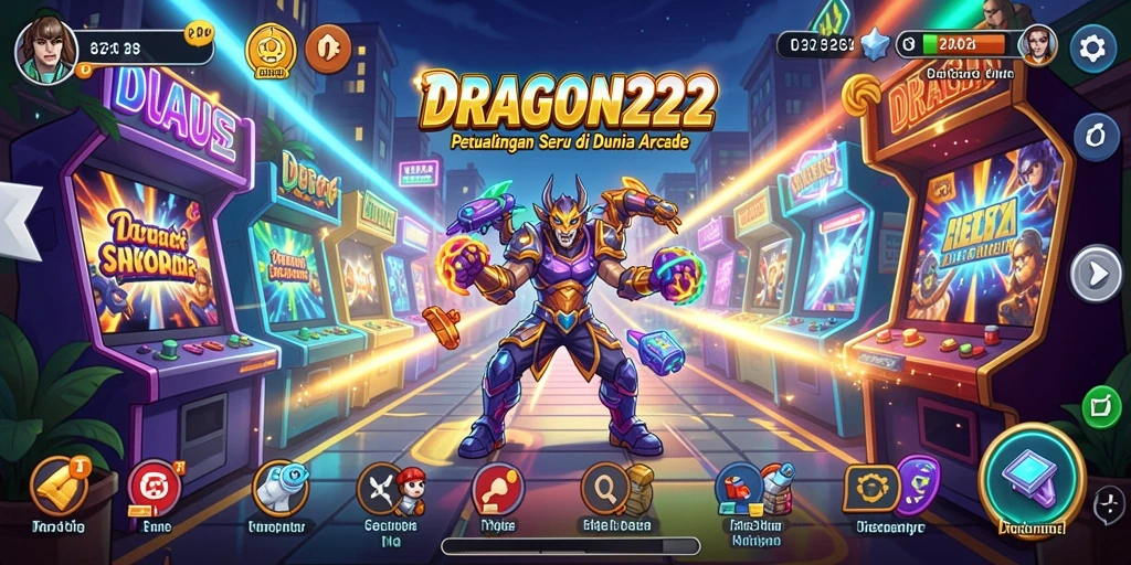 Tampilan dinamis gameplay arcade DRAGON222 yang penuh tantangan.