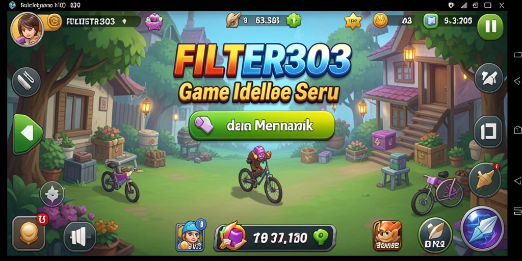 Tampilan gameplay FILTER303 yang menarik dengan elemen Idle.