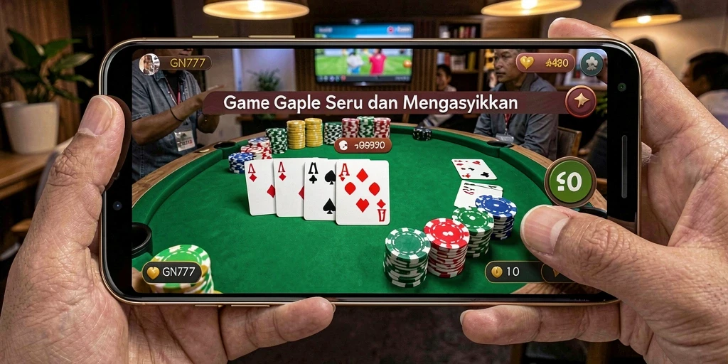Screenshot gameplay GN777 menampilkan permainan Gaple yang menegangkan.