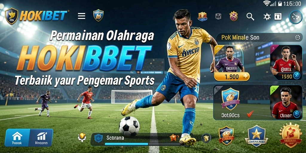 Tampilan antarmuka HOKIBET saat menampilkan pertandingan olahraga.