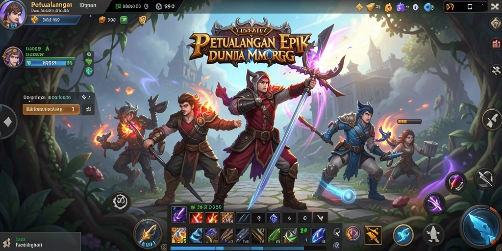 Menampilkan aksi seru dalam permainan MMORPG IDR89.