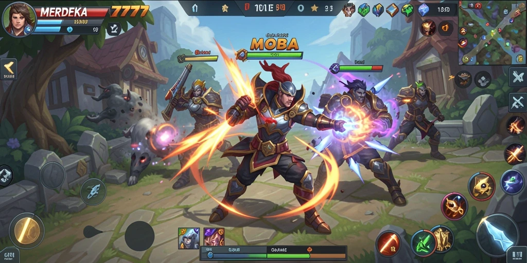 Tampilan gameplay seru di <strong>MERDEKA777</strong> dengan pertarungan yang mendebarkan.