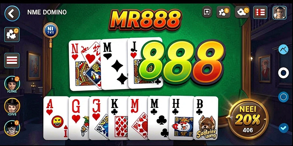 Gameplay seru dalam game Domino MR888 dengan interaksi yang dinamis.