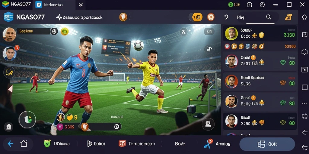 Screenshot utama NGASO77 menampilkan gameplay Sportsbook yang menarik dan interaktif.