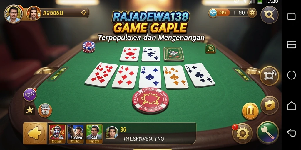Screenshot utama RAJADEWA138 menunjukkan gameplay Gaple yang mengasyikkan.