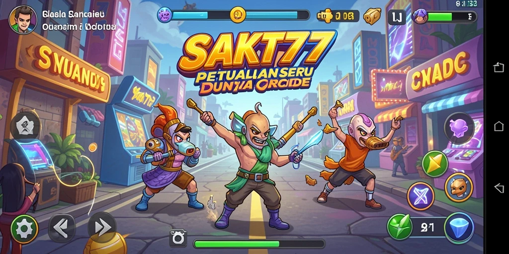 Tampilan gameplay SAKTI77 yang colorful dan menarik perhatian.
