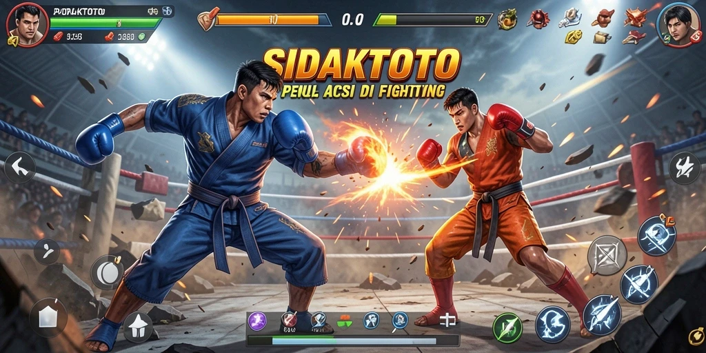 Screenshot utama SIDAKTOTO menampilkan aksi pertarungan yang intens dan dramatis.