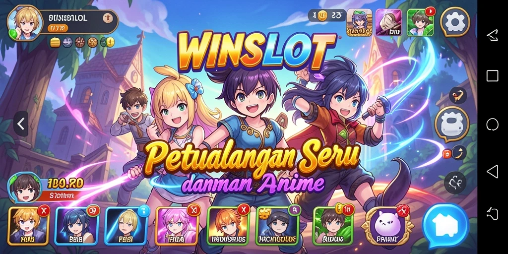 Tampilan menarik gameplay WINSLOT yang bercirikan anime.